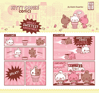 Kitty Cones Ruled Pocket Journal Hardcover Book