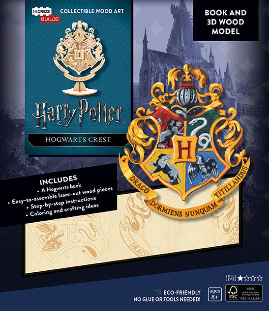 IncrediBuilds: Harry Potter: Hogwarts Crest Book and 3D Wood Model Softcover Book