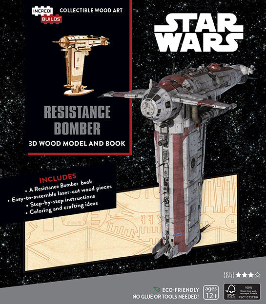 IncrediBuilds: Star Wars: Resistance Bomber Book and 3D Wood Model Softcover Book