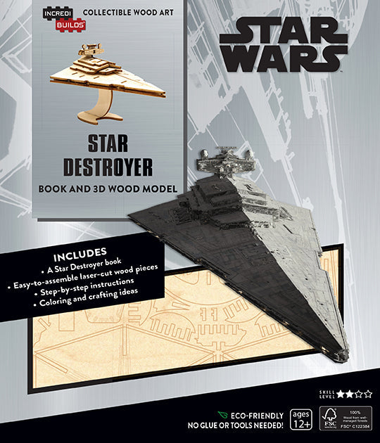 IncrediBuilds: Star Wars: Star Destroyer Book and 3D Wood Model Softcover Book