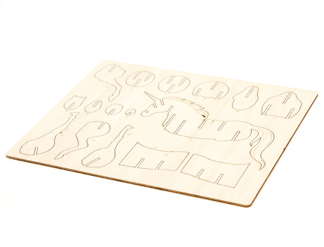 IncrediBuilds: Unicorn Book and 3D Wood Model Softcover Book