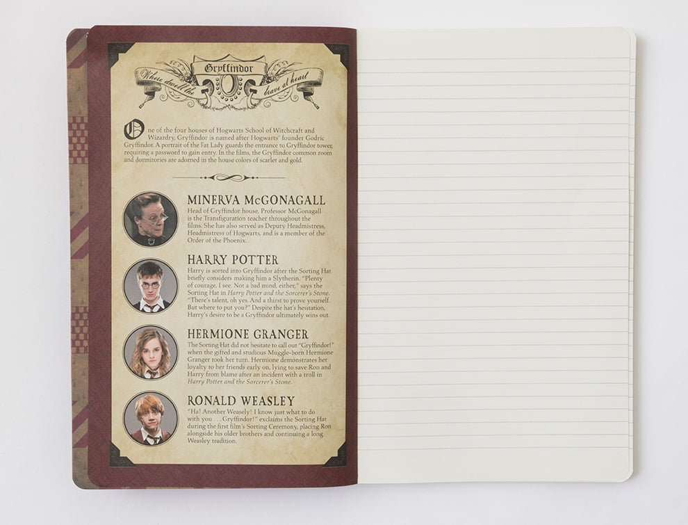 Harry Potter: Gryffindor Ruled Notebook Softcover Book