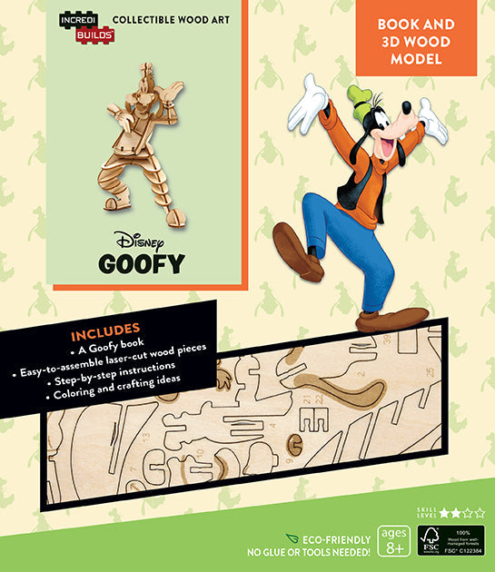 IncrediBuilds: Disney: Goofy Book and 3D Wood Model Softcover Book