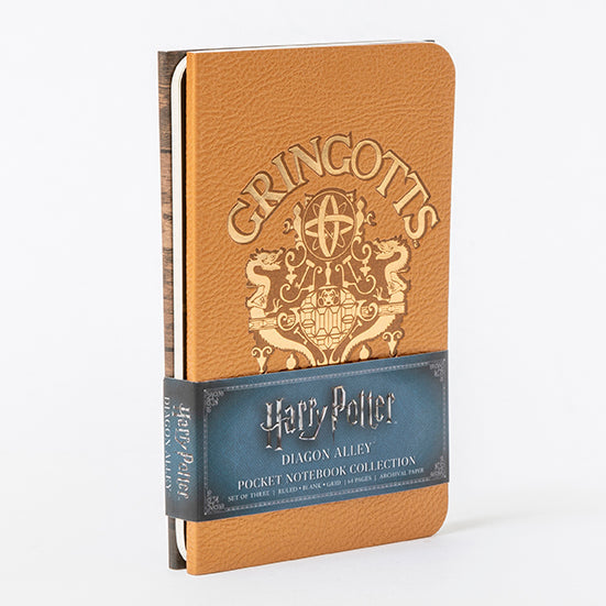 Harry Potter: Diagon Alley Pocket Notebook Collection (Set of 3) Softcover Book