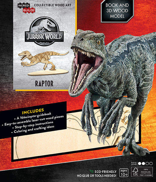 IncrediBuilds: Jurassic World: Raptor Book and 3D Wood Model Hardcover Book