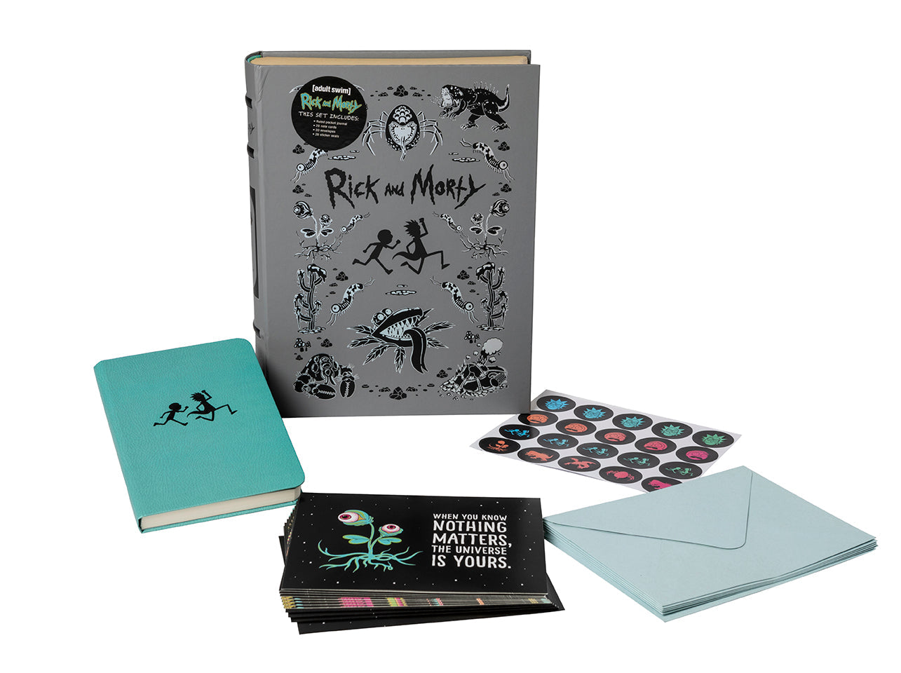 Rick and Morty Deluxe Note Card Set (With Keepsake Book Box) Hardcover Book