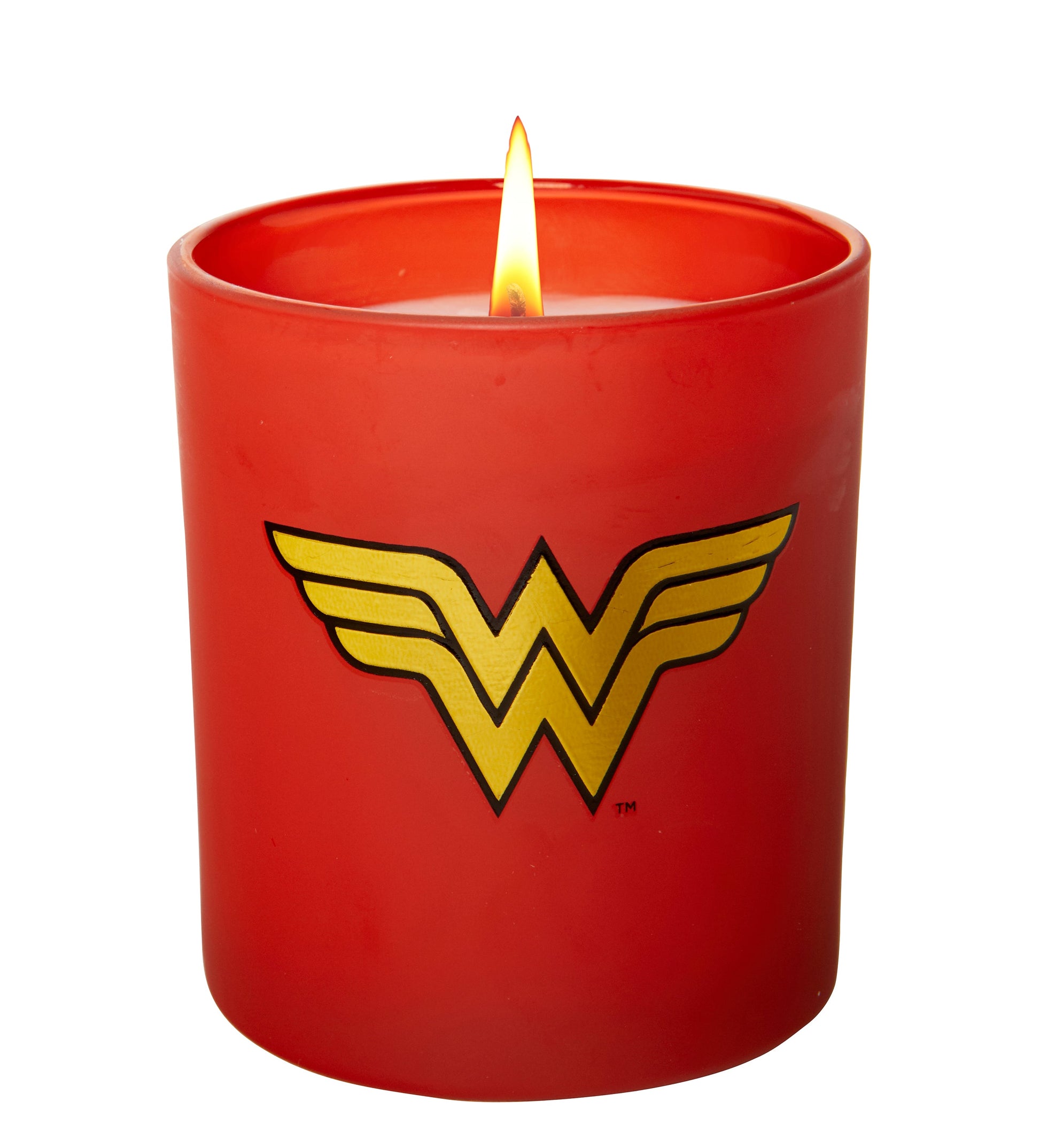 DC Comics Wonder Woman Glass Candle Red