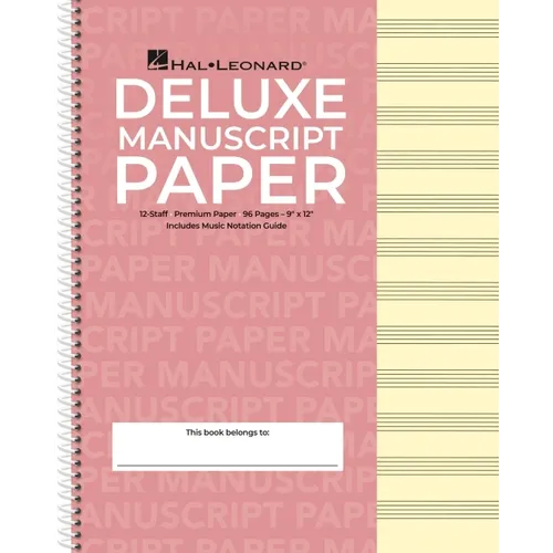 Deluxe Wirebound Premium Manuscript Paper (Pink Cover)
