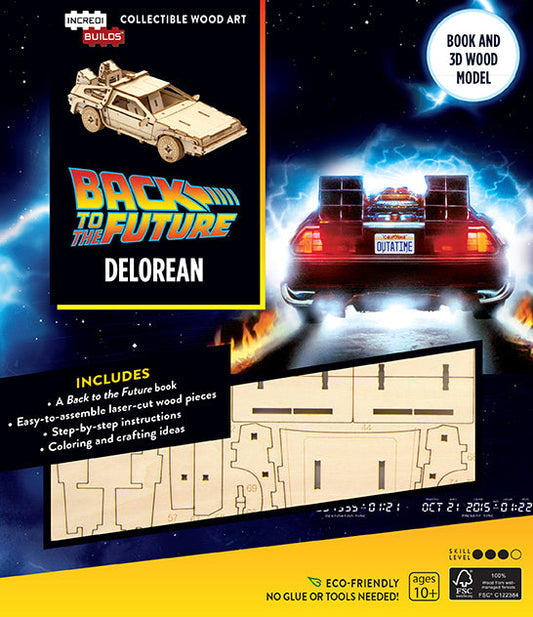 IncrediBuilds: Back to the Future: DeLorean Book and 3D Wood Model Softcover Book