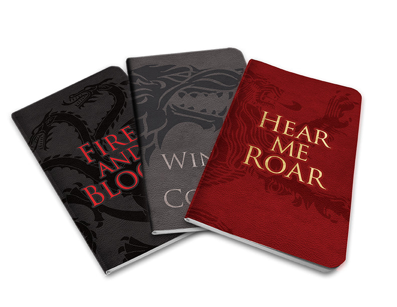 Game of Thrones: Pocket Notebook Collection (Set of 3): House Words Softcover Book