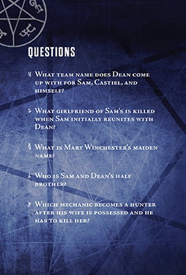 Supernatural Pop Quiz Trivia Deck Hardcover Book