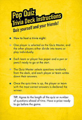 DC Comics: Batman Pop Quiz Trivia Deck Hardcover Book