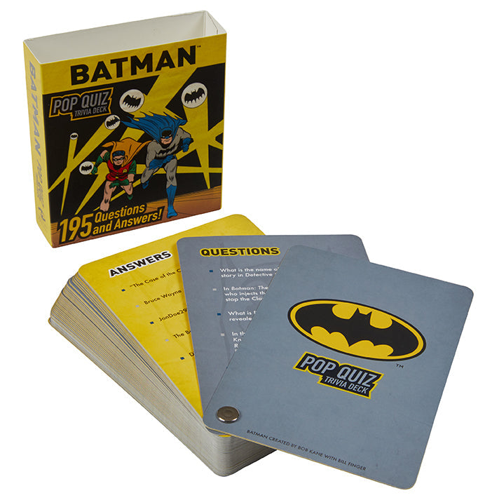 DC Comics: Batman Pop Quiz Trivia Deck Hardcover Book