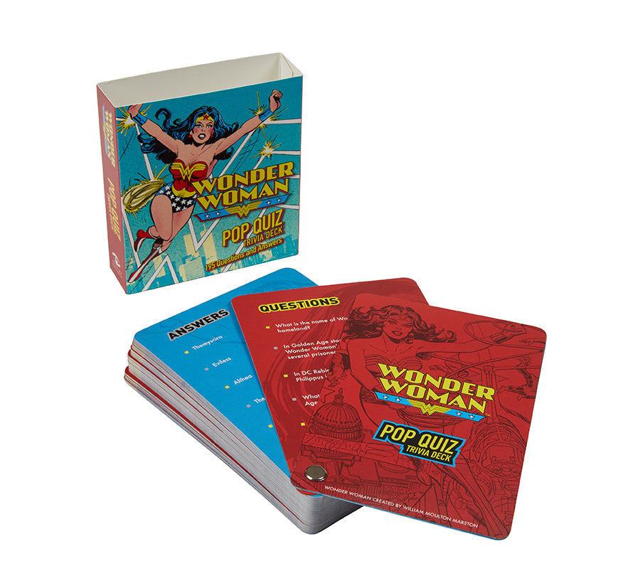 DC Comics: Wonder Woman Pop Quiz Trivia Deck Hardcover Book