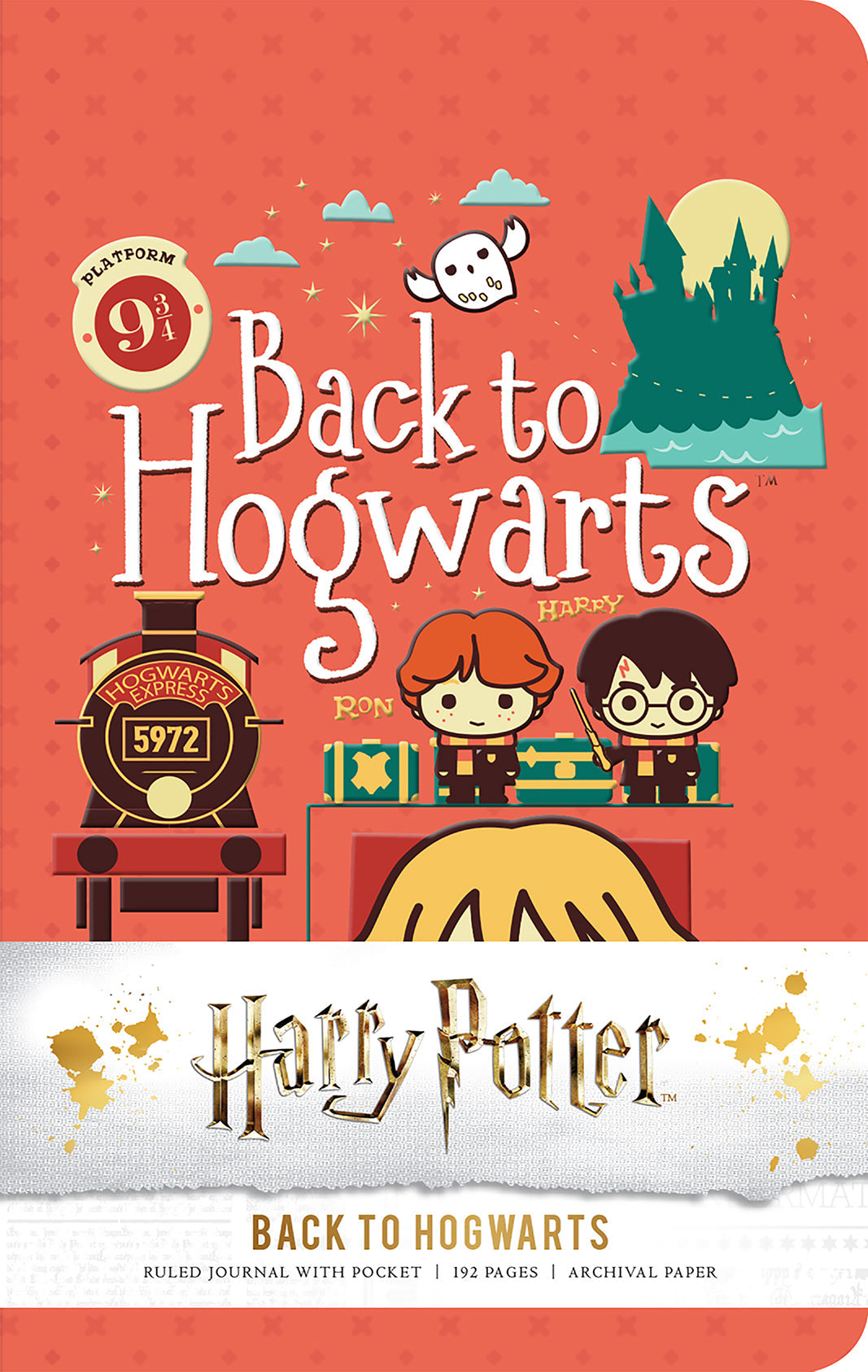 Harry Potter: Back to Hogwarts Ruled Pocket Journal Hardcover Book