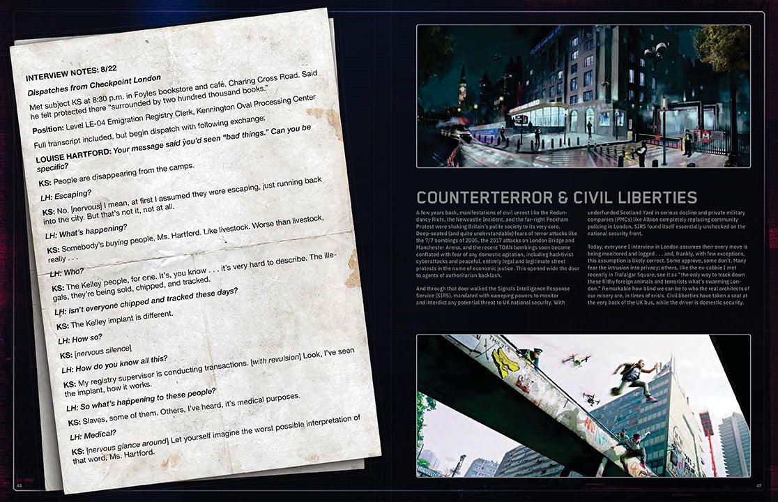 Watch Dogs Legion: Resistance Report Hardcover Book