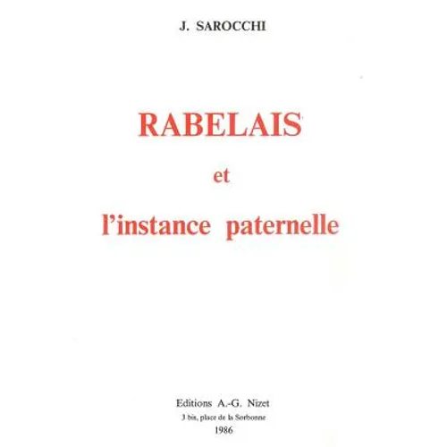 Rabelais Et l'Instance Paternelle