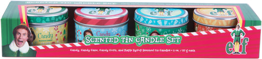 Elf Scented Tin Candle Set (Set of 4)