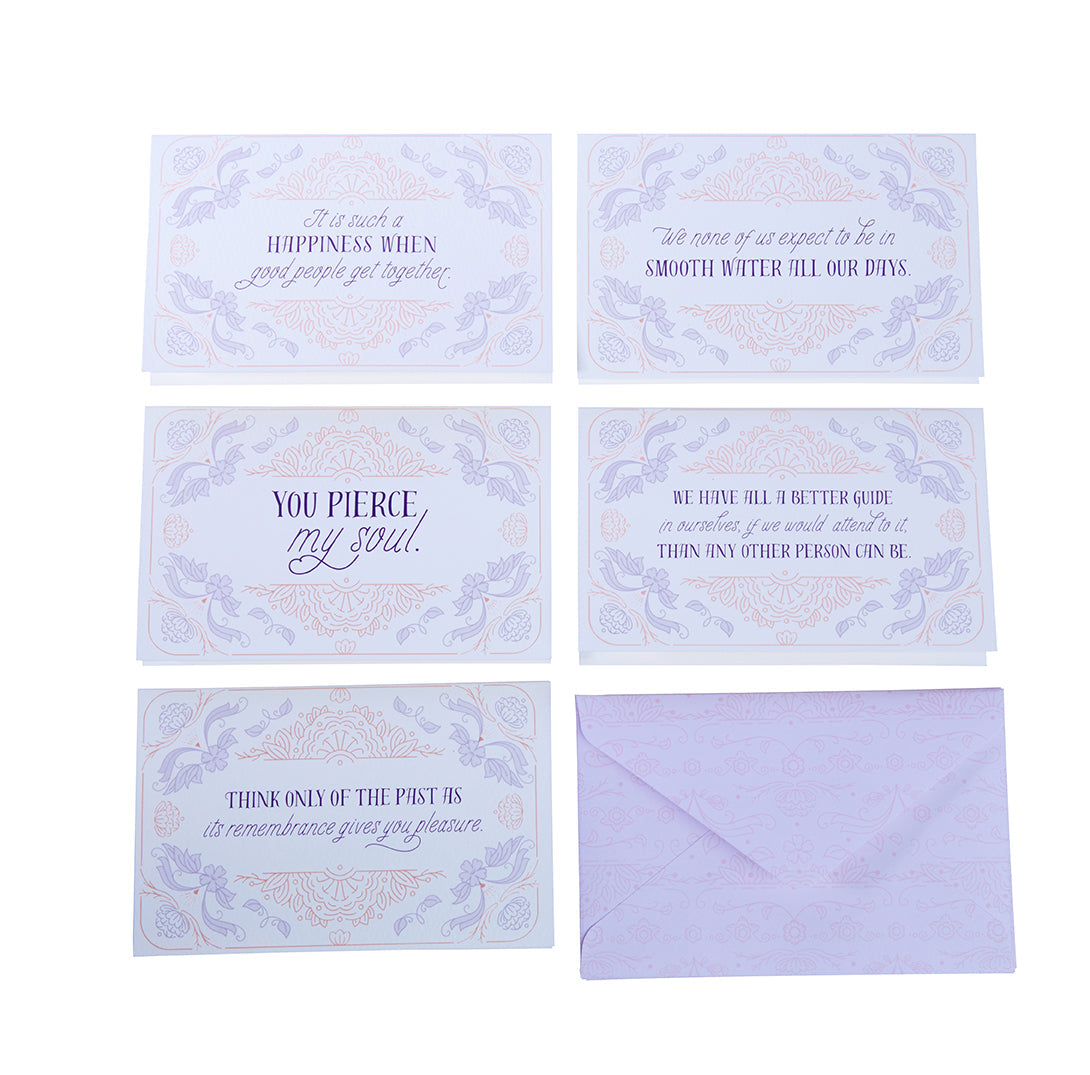 Jane Austen Foil Note Cards Hardcover Book