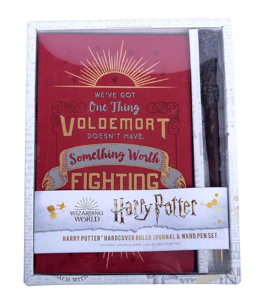 Harry Potter: Harry Potter Hardcover Ruled Journal and Wand Pen Set Hardcover Book