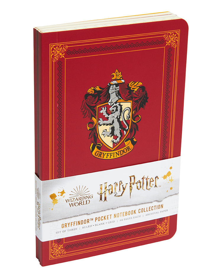 Harry Potter: Gryffindor Pocket Notebook Collection (Set of 3) Softcover Book