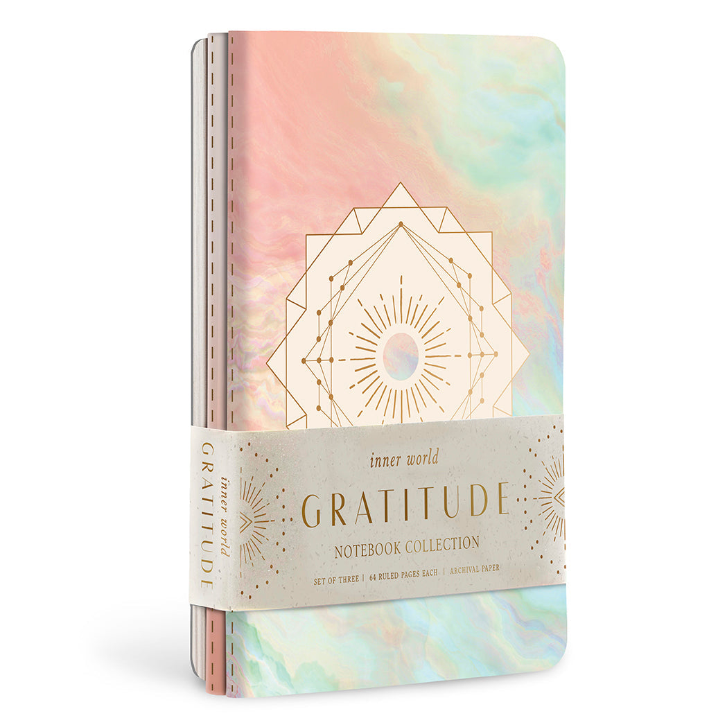 Gratitude Sewn Notebook Collection (Set of 3) Softcover Book