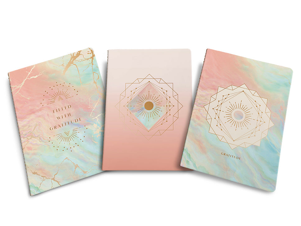 Gratitude Sewn Notebook Collection (Set of 3) Softcover Book