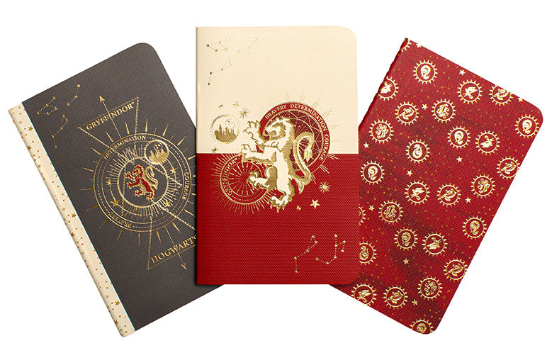 Harry Potter: Gryffindor Constellation Sewn Pocket Notebook Collection (Set of 3) Softcover Book