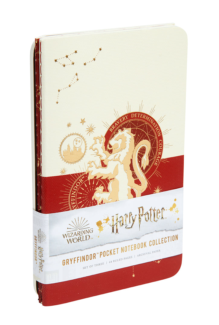 Harry Potter: Gryffindor Constellation Sewn Pocket Notebook Collection (Set of 3) Softcover Book