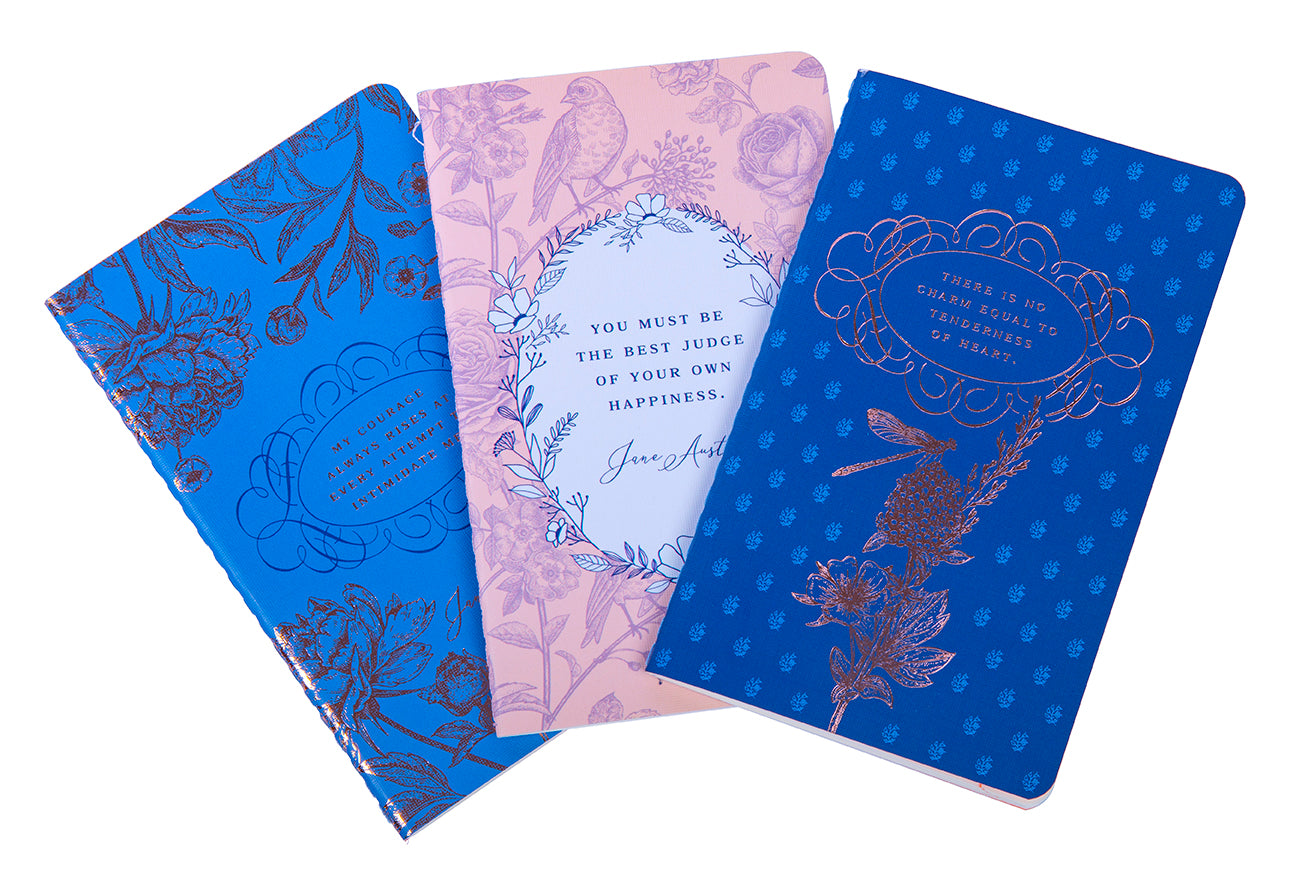 Jane Austen Sewn Pocket Notebook Collection (Set of 3) Softcover Book