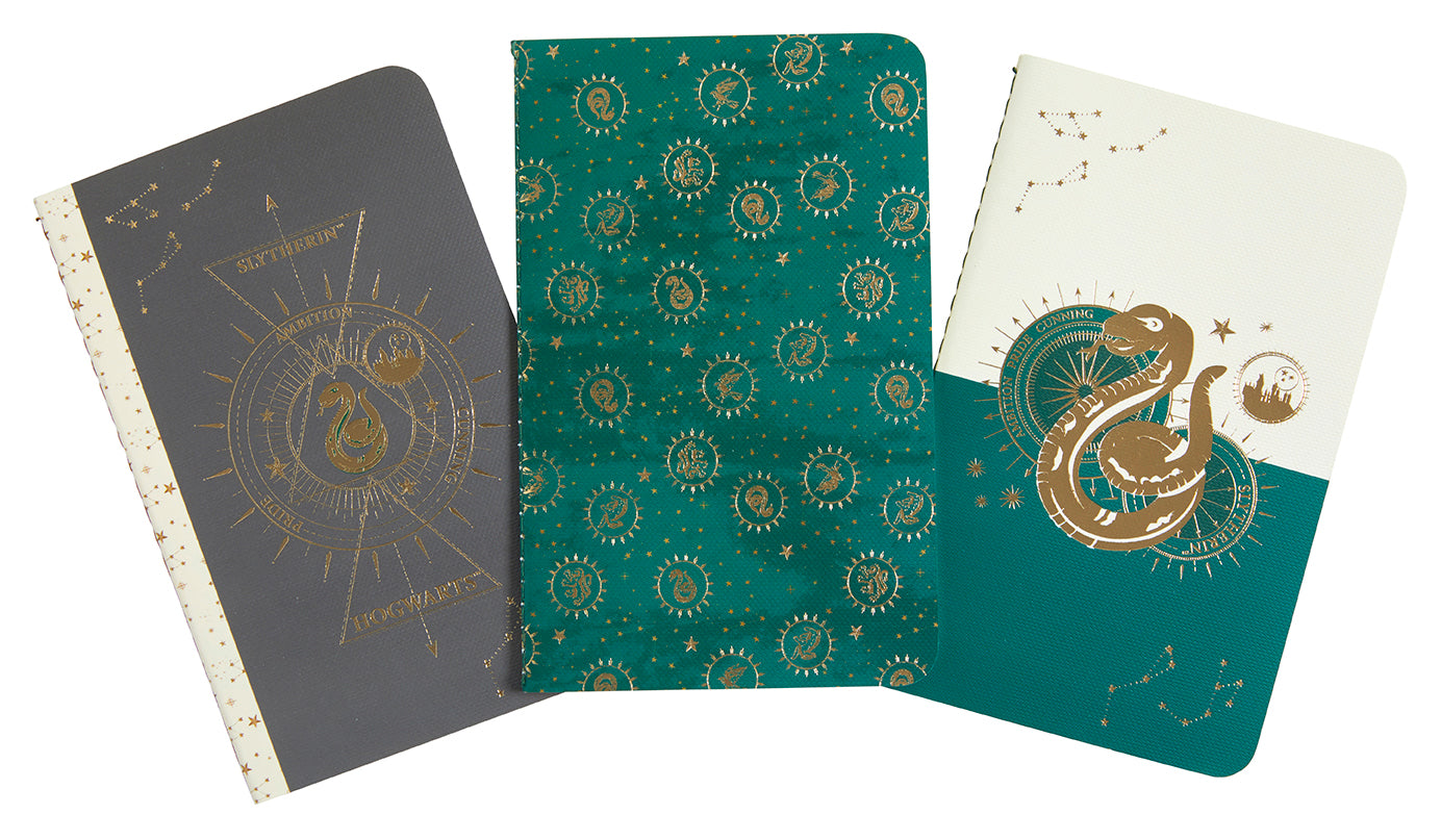 Harry Potter: Slytherin Constellation Sewn Pocket Notebook Collection (Set of 3) Softcover Book