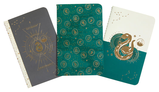 Harry Potter: Slytherin Constellation Sewn Pocket Notebook Collection (Set of 3) Softcover Book