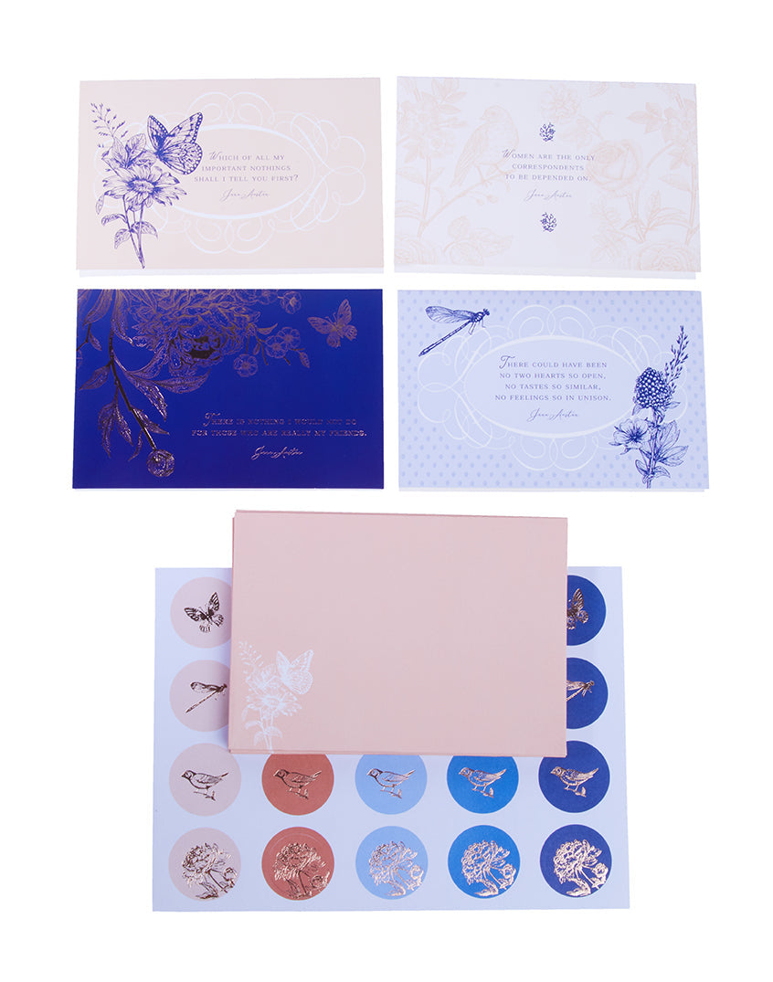 Jane Austen Card Portfolio Set (Set of 20 Cards) Softcover Book