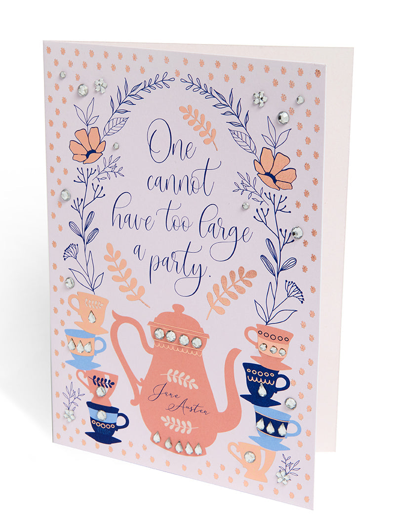 Jane Austen Tea Party Birthday Embellished Card