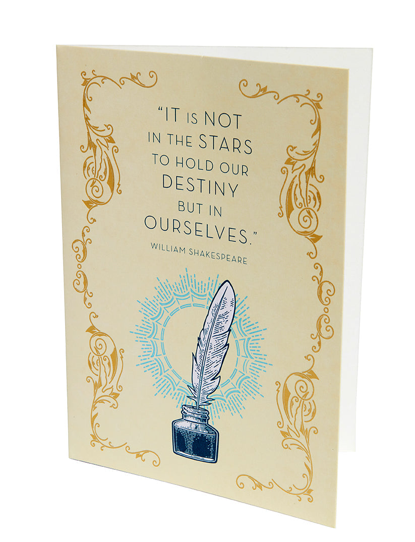 William Shakespeare Destiny Birthday Embellished Card