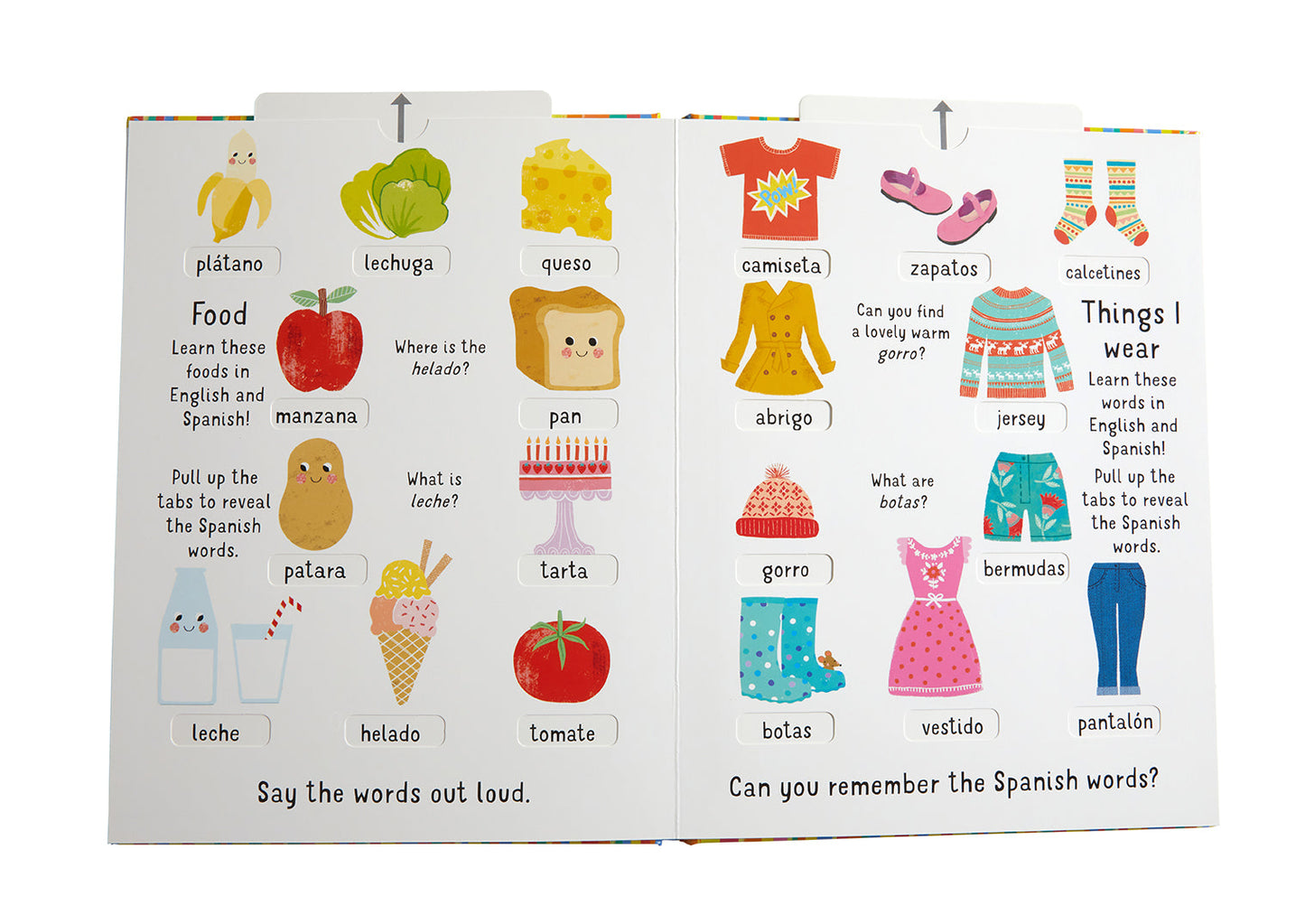 Slide and Seek: 100 Words English-Spanish Hardcover Book