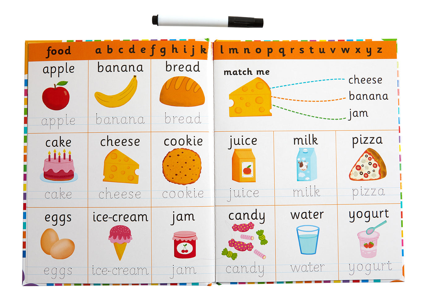 Let's Learn: First 100 Words (Write and Wipe) Hardcover Book