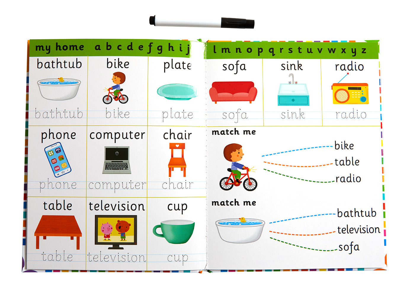 Let's Learn: First 100 Words (Write and Wipe) Hardcover Book