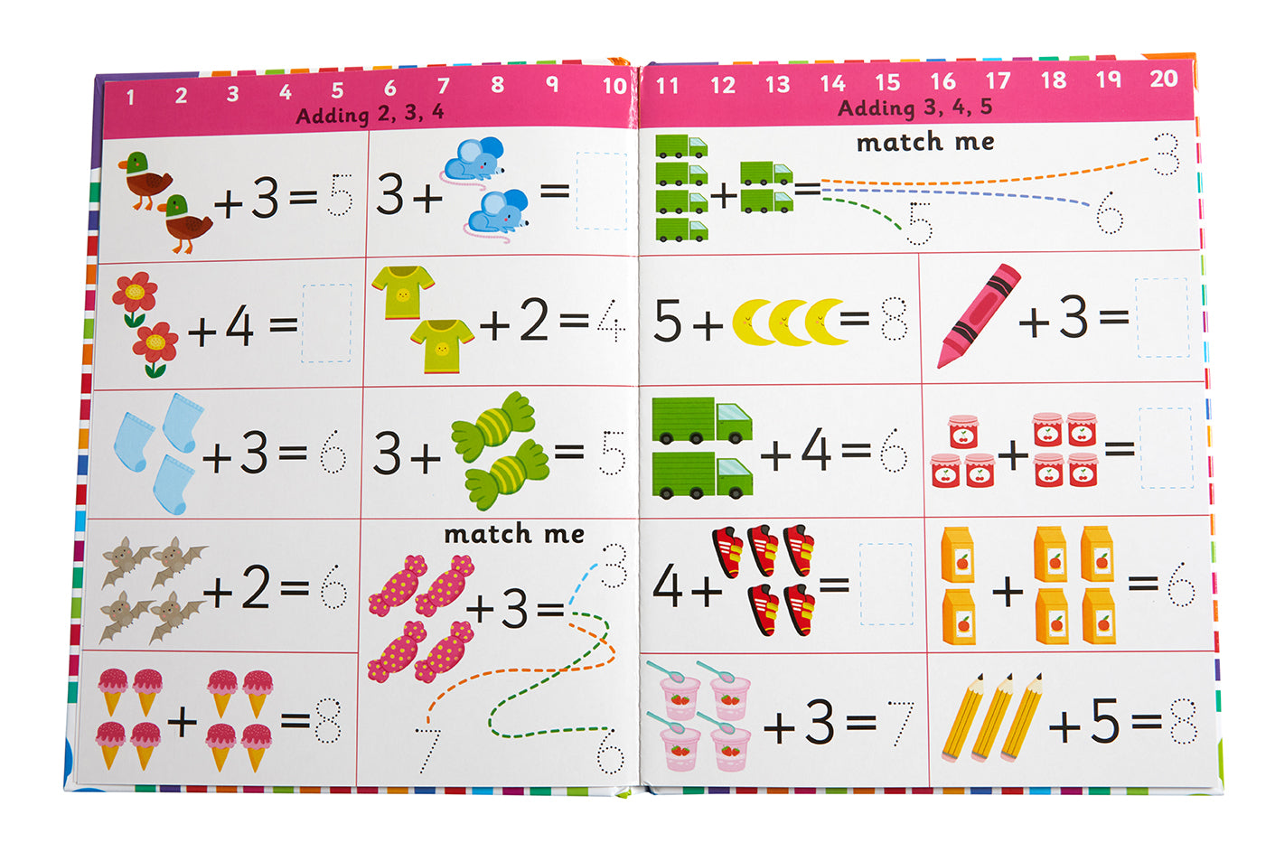 Let's Learn: First Math Skills (Write and Wipe) Hardcover Book