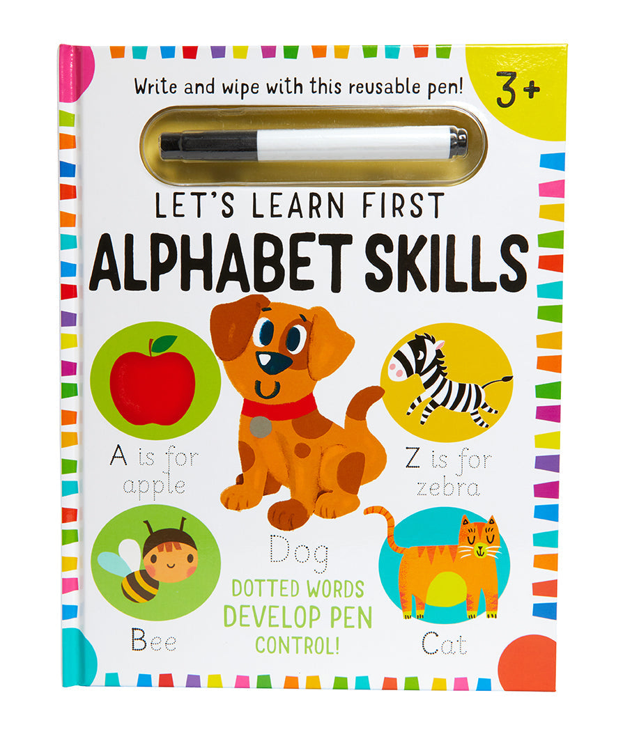 Let's Learn: First Alphabet Skills (Write and Wipe) Hardcover Book