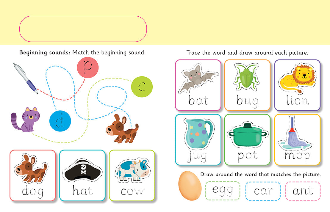 Let's Learn: First Phonics (Write and Wipe) Hardcover Book