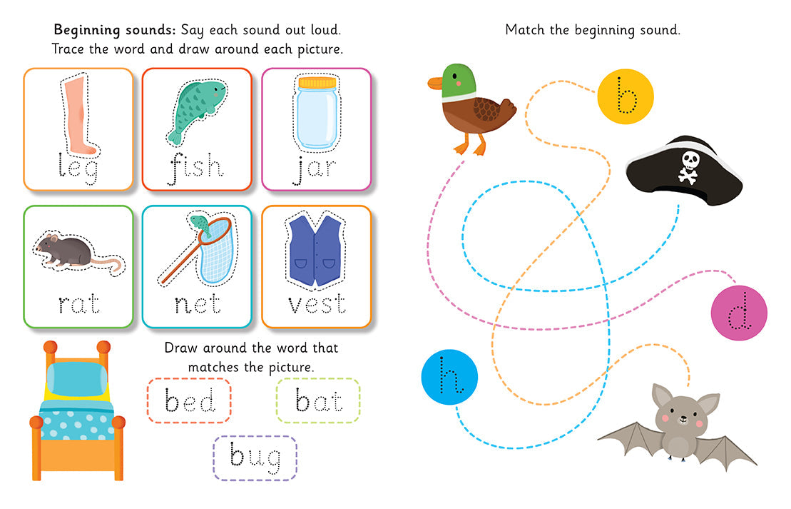 Let's Learn: First Phonics (Write and Wipe) Hardcover Book