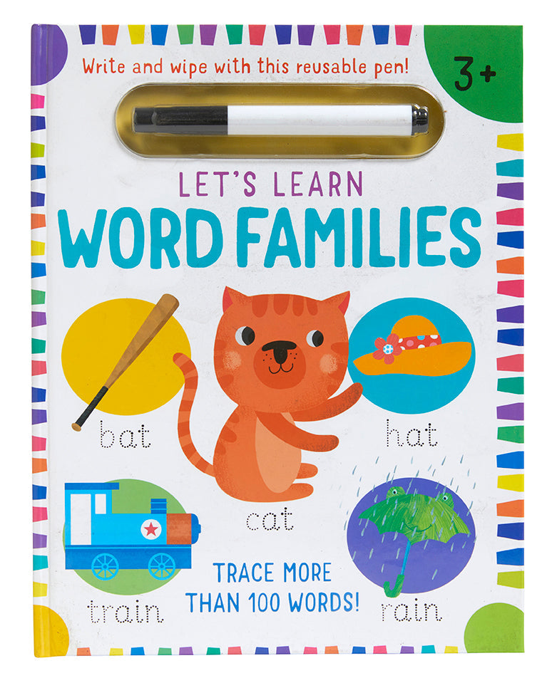 Let's Learn: Word Families (Write and Wipe) Hardcover Book