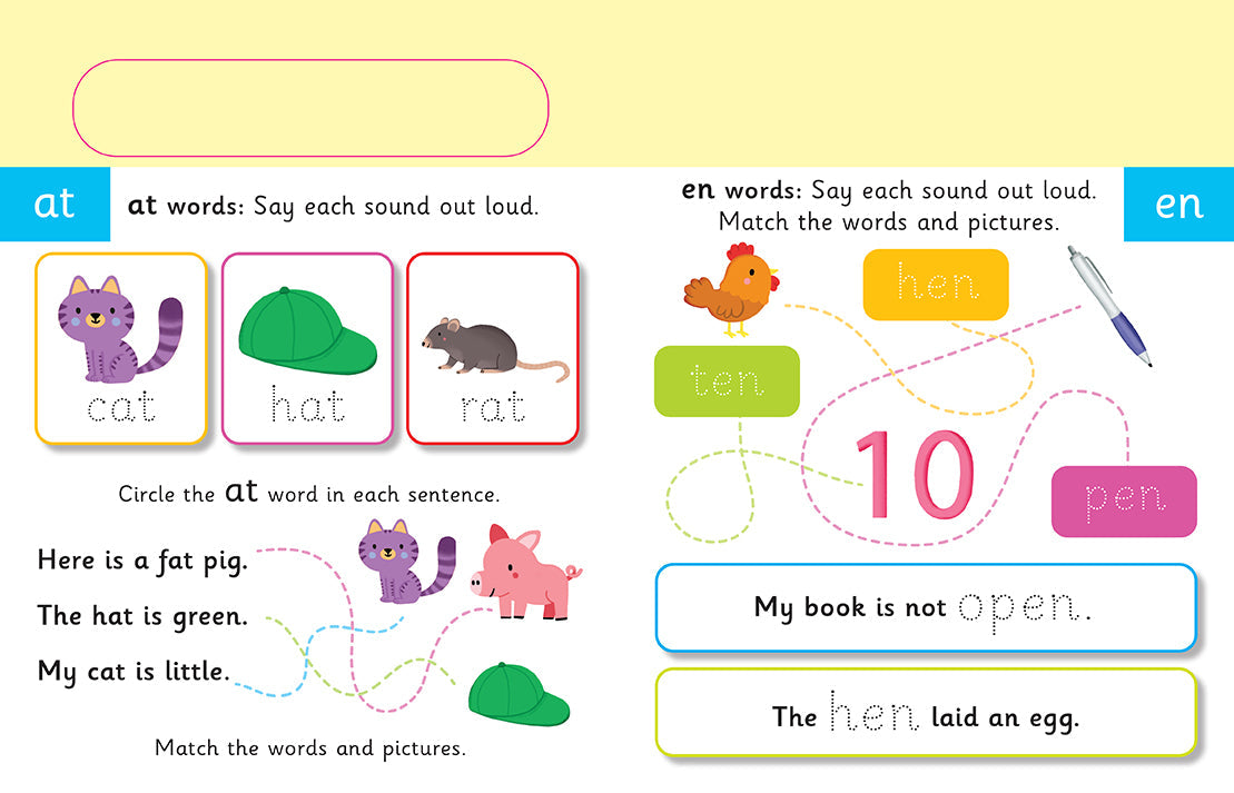 Let's Learn: Word Families (Write and Wipe) Hardcover Book