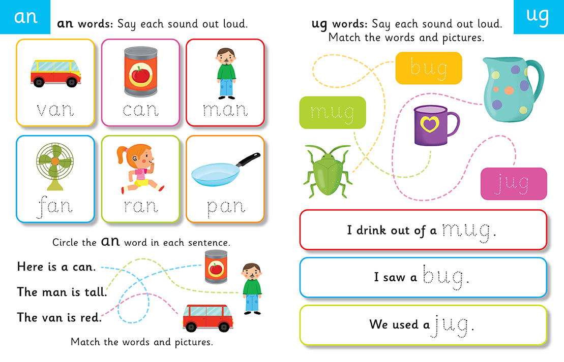 Let's Learn: Word Families (Write and Wipe) Hardcover Book