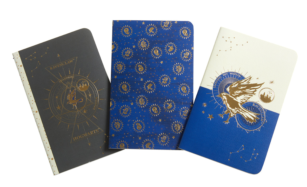 Harry Potter: Raveclaw Constellation Sewn Pocket Notebook Collection (Set of 3) Softcover Book