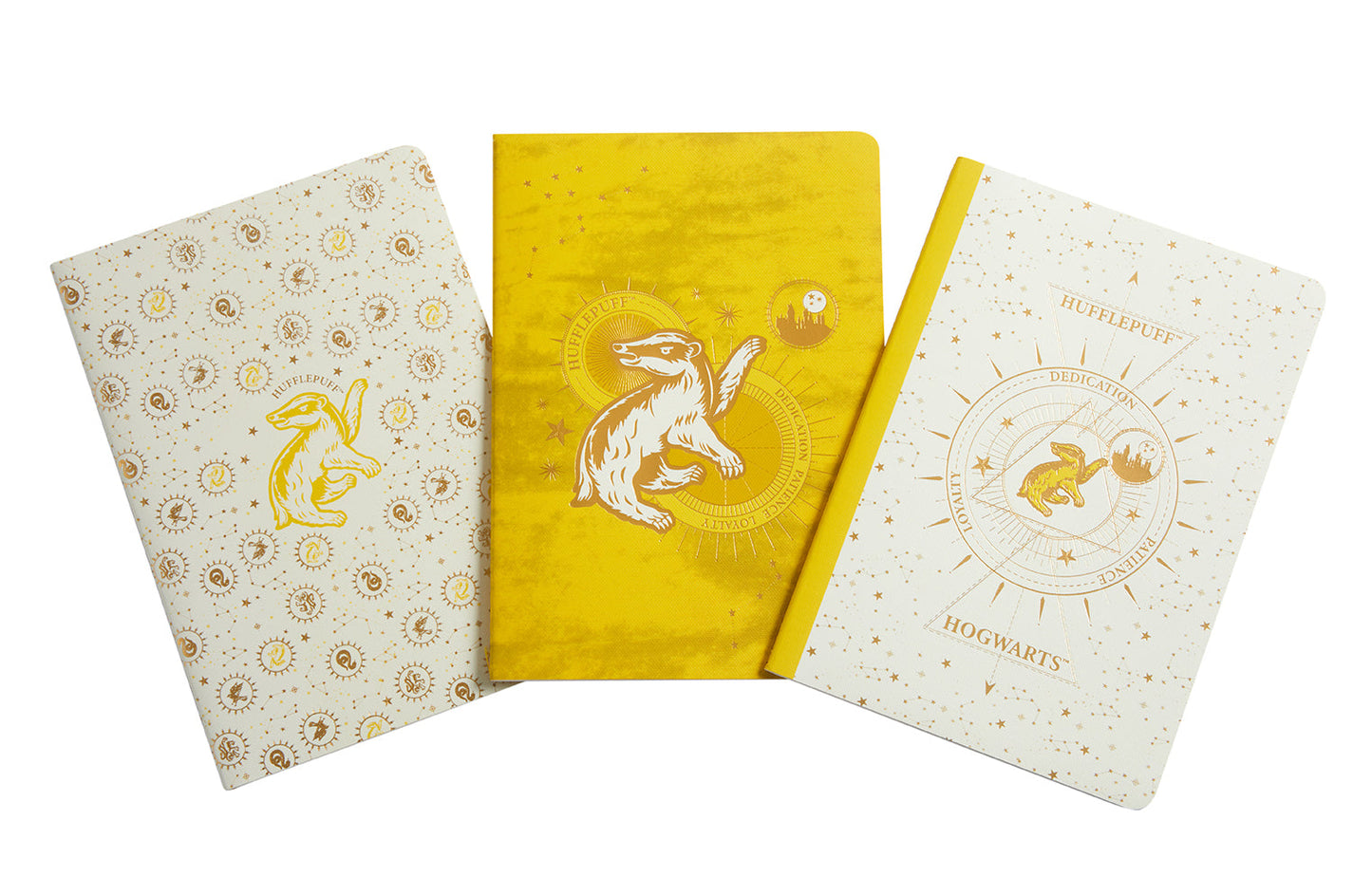 Harry Potter: Hufflepuff Constellation Sewn Notebook Collection (Set of 3) Softcover Book