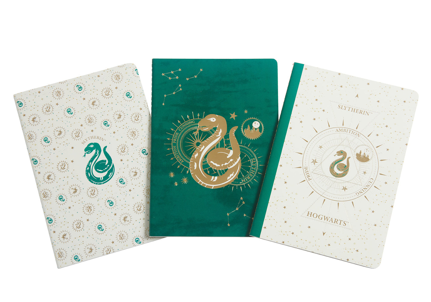 Harry Potter: Slytherin Constellation Sewn Notebook Collection (Set of 3) Softcover Book