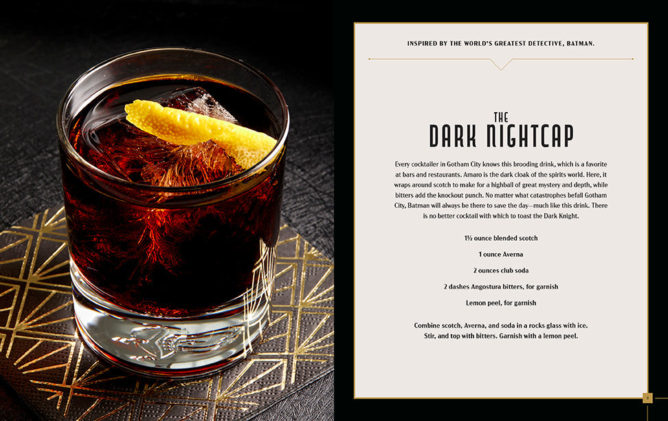 Gotham City Cocktails Hardcover Book