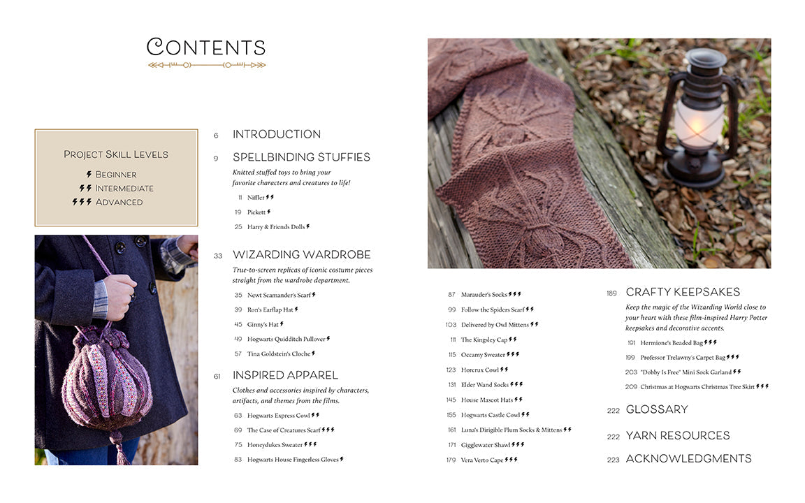 Harry Potter: Knitting Magic: More Patterns From Hogwarts and Beyond Hardcover Book